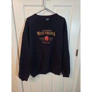 Vtg 1997 West Virginia Gator Bowl Sweatshirt Navy Blue Mens Size XL